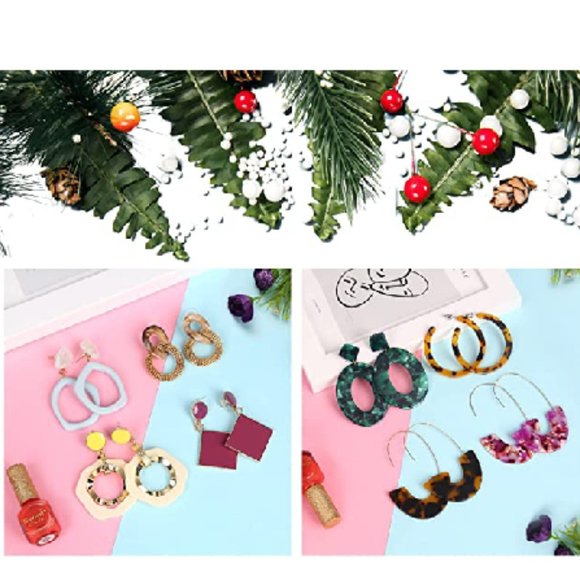 8-pairs Statement Bohemian Dangle Fashion Earrings Hoop Leopard Earrings - Picture 6 of 6